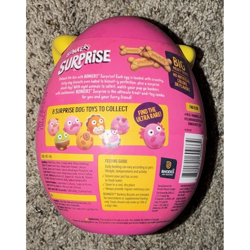 Lot of 5 Bonkers Surprise Dog Toy‎ + Tasty Treats Pack